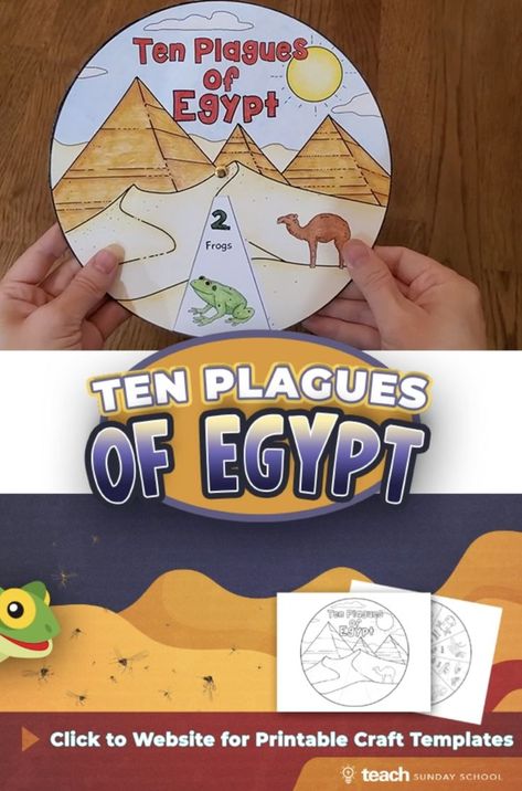 Ten Plagues of Egypt Bible Craft. Click to website for templates! Easy Supplies. Grades K-6. 10 Plagues Of Egypt Craft, Plagues Of Egypt Craft, Make A Spinning Wheel, 10th Plague Of Egypt Craft, The Ten Plagues Of Egypt, Ten Plagues Of Egypt, 10 Plagues Of Egypt, Moses Craft, Passover Crafts