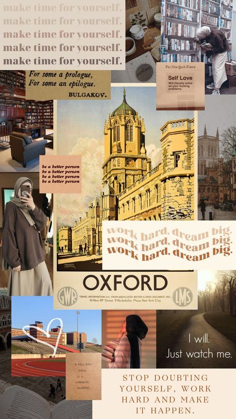 University Study Motivation, Vision Board For Students, University Vision Board, Oxford University England, University Inspiration, Oxford Travel, Oxford College, College Vision Board, London Dreams