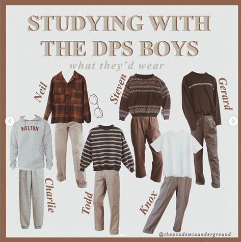 Neil Perry Outfit, Dead Poets Society Aesthetic Outfits, Dead Poets Society Outfit, Poet Outfit, Dead Poets Society Characters, Dead Poets Society Background, Dps Boys, Neil And Todd Dead Poets Society, 50s Teenagers