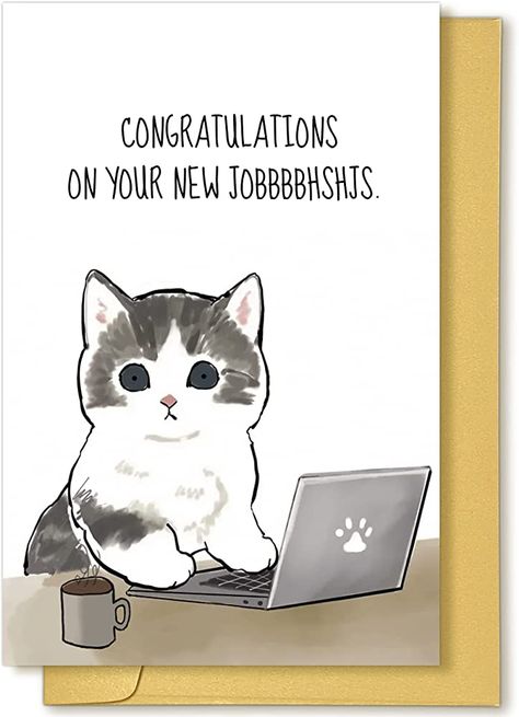 AmazonSmile: Congratulations On Your New Job Card, Funny Cat New Job Card, New Work Congrats Card : Electronics Congrats On New Job Card, Congratulations On Your New Job Card, New Job Illustration, Congratulations For Job, Diy Congratulations Card, Congrats On Your New Job, Congrats New Job, Congrats On New Job, Yoda Happy Birthday