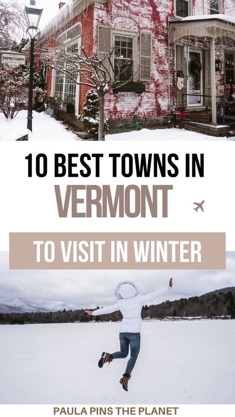 Vermont in winter Stowe Vermont Winter, Places To Visit In Vermont, Vermont Skiing, Winter Family Vacations, Montpelier Vermont, Vermont Winter, Best Winter Vacations, Vermont Vacation, Winter Getaways