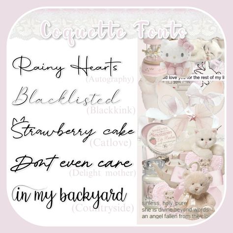 Coquette Fonts Canva, Coquette Fonts, Coquette Font, Beauty Words, Font Combos, Presentation Cards, Font Packs, Aesthetic Fonts, Youtube Banners