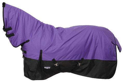 Tough 1 Tough-1 600D Waterproof Poly Full Neck Turnout Blanket, Horse Blankets & Sheets - Amazon Canada Purple Horse Tack, Horse Blankets Winter, Purple Horse, Horse Blanket, Run In Shed, Winter Horse, Waterproof Blanket, Winter Blanket, Equestrian Helmet