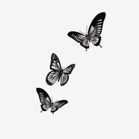 butterfly clipart,dancing butterfly,insect,cartoon type,butterfly,flying in the air,butterfly vector,gradient vector,cartoon vector,color vector,black vector,air vector,insect vector,wings Tattoo Png, Butterfly Tattoo, Small Tattoos, Butterflies, Tattoos, White, Black