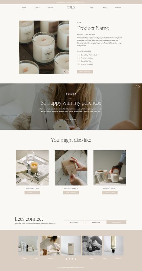 Candle Website, Colorful Website Design, Showit Template, Shopify Templates, Showit Website Template, Ecommerce Template, Showit Website, Branding Website Design, Newsletter Design