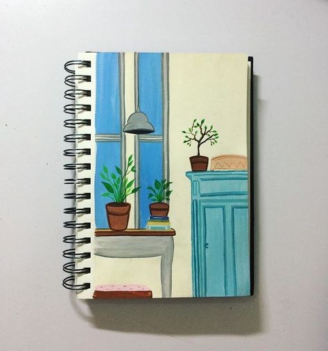 Cool Sketchbook Drawings, Painting In Diary, Small Sketchbook Painting Ideas, My Drawings Sketchbook Ideas, Illustration Drawing Ideas, Easy Sketches For Sketchbook, Painting On Drawing Book, Drawing Book Painting Ideas, A5 Size Paintings