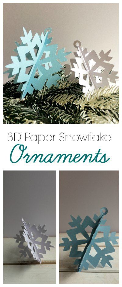 The perfect Christmas ornament for a family with small kids. Paper ornaments that are free to make and won't shatter. Check out these 3D paper snowflakes and other paper ornaments. Christmas Snowflakes Crafts, 3d Paper Snowflakes, Diy Christmas Snowflakes, Snowflakes Ornaments, Paper Snowflakes Diy, Christmas Snowflakes Decorations, 3d Snowflakes, Snowflake Craft, Paper Snowflake