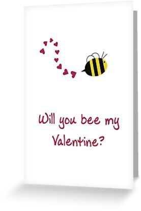 4" x 6" cards for every occasion. Digitally printed on heavyweight stock. Uncoated blank interior provides a superior writing surface. Comes with a kraft envelope. Additional sizes are available. "Will you bee my Valentine?" Valentine's Day card. The card is empty on the inside so that you can write your own personal message. Will You Be My Valentine Card Ideas, Will You Bee My Valentine, Bee My Valentine, Valentine’s Day Cards Puns, Bee Valentines Cards, Bee My Valentine Card, Bee Valentine, Art Diary, Cute Diys