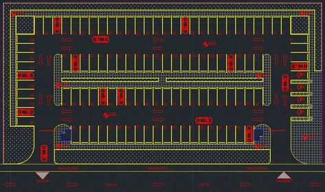 Parking Lot Design, Parking Plan, Building Design Plan, Parking Building, Autocad Tutorial, Urban Design Diagram, Parking Solutions, Apartment Floor Plan, Hotel Plan