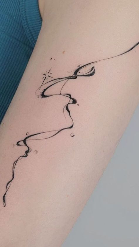 Teardrop Tattoo Design, Tattoo Trends 2024 Women, Abstract Ornamental Tattoo, 2024 Tattoo Trends, Lowkey Tattoos, Ideas For First Tattoo, X Tattoo Ideas, Gradient Tattoo, 11:11 Tattoo Ideas