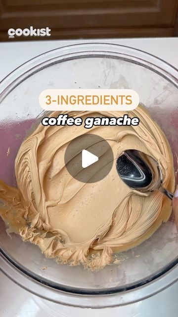 Cookist Wow on Instagram: "Ready with just 3 ingredients, this #coffee ganache is perfect to be eaten plain or to stuff your #cakes 😋 Recipe by our @sweets_melissa 🌹  👉INGREDIENTS 250g of fresh cream   200g of white chocolate   2 tablespoons of instant coffee    👉METHOD 1. Heat the cream and bring to a boil. 2. Remove from heat and add the chopped chocolate and instant coffee, then mix well with a whisk or a hand blender. 3. Pour into a container and cover with food film in contact, leave in the fridge for one night or at least 6 hours. 4. Mount with electric whips and use it to stuff your cakes or add it to your coffee cup.  Will you try it? 👇  #cookistwow #cookistrecipe #recipes #easy #quick #fun #delicious #cooking #baking #tasty #homemade #foodie #foodlover #foodblog #yummy" Coffee Cake Filling Recipe, Coffee Ganache Filling, Coffee Filling For Cake, Coffee Ganache Recipe, Entremet Cake Recipe, Fresh Cream Recipe, Coffee Creams, Coffee Cream Cake, Chocolate Coffee Desserts