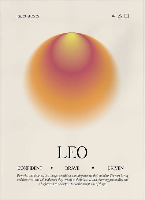 Leo Aura Wallpaper, Leo Poster, Zodiac Leo Art, Zodiak Leo, Printable Wall Collage, Aura Quotes, Bedroom Wall Collage, Leo Season, Leo Sign