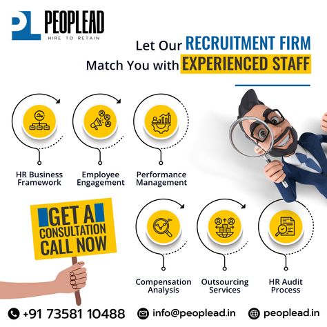 Recruiting solutions helps find top talent for companies by actively recruiting qualified candidates 👨🏻‍💼👩🏼‍💼 with talent matching staff. ✅HR Business Framework ✅Employee Engagement ✅Performance Management ✅Compensation Analysis ✅Outsourcing Services ✅HR Audit 📞☎️Call us: 7358110488 #peoplead #peopleadhrconsultancy #humanresources #hr #recruitment #business #recruitmentcompany #manpowerconsultancy Engagement Performance, Business Framework, Hr Solutions, Hr Recruitment, Work Management, Systems Design, Recruitment Company, Performance Management, Recruitment Services