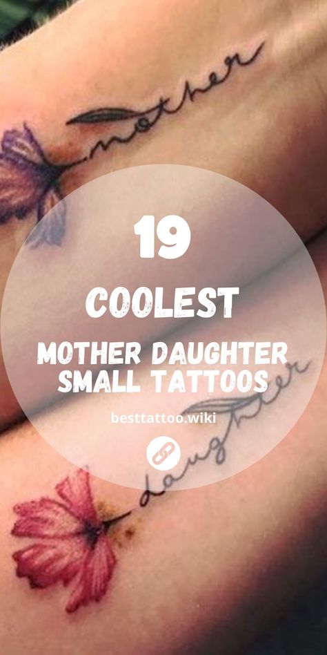 Discover the beauty of small mother daughter tattoos with our curated collection of 24 unique designs. Each tattoo is a heartfelt expression of the special bond between mothers and daughters, capturing the love and connection that unites them. Whether you're looking for simple matching tattoos or meaningful symbols, our collection offers a variety of options to honor your relationship. Mom Daughter Mini Tattoos, Mom Of 1 Tattoo Ideas, Mom And Two Daughter Tattoos Matching, Meaningful Mom And Daughter Tattoos Simple, Mother Daughter Tattoos Forearm, Creative Mother Daughter Tattoos, Sister Tattoos Unique Meaningful, Tiny Tattoos Mom And Daughter, Mother Daughter Tattoos For 2 Daughters