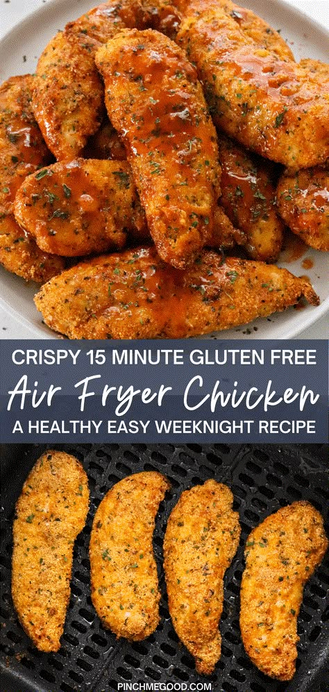 Gluten Free Air Fryer Chicken, Easy Air Fryer Chicken, Air Fryer Chicken Tenders, Sweet And Spicy Sauce, Gluten Free Meals, Gluten Free Chicken, Gluten Free Recipes For Dinner, Low Carb Diet Recipes, Air Fryer Dinner Recipes