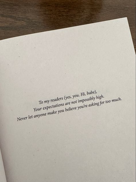 Book dedications, book, booktok, reader, bookworm, romance, the fiancé dilemma, fall, cozy, autumn, gilmore girls, love, romance Book Boyfriends Quotes, Book Quotes About Love, Book Boyfriend Quotes, Autumn Gilmore, Booktok Quotes, Asking For Too Much, Book Dedications, Book Dedication, Make You Believe