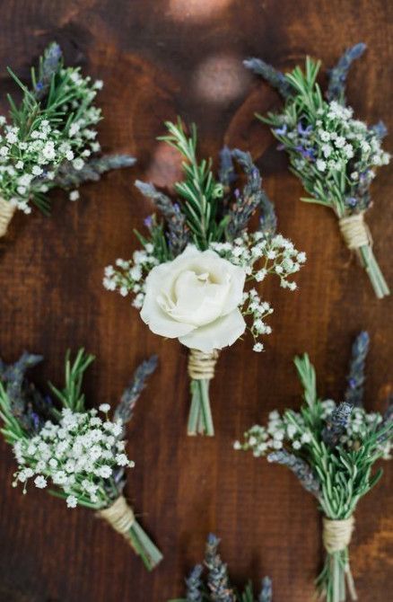 Groom And Groomsmen, Boutonniere Wedding Rustic, Wedding Boutonnieres, Rustic Boutonniere, Flowers And Greenery, Boutonniere Wedding, Lavender Wedding, Rustic Country Wedding, Popular Wedding