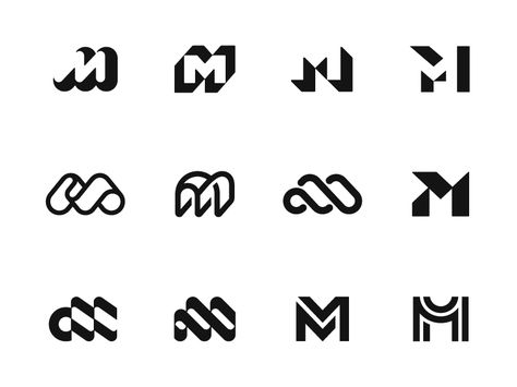 https://dribbble.com/shots/3503245-M-Versions M Logo Design Ideas, Minimalist Logo Ideas, Logo Modernism, Logo Intelligent, Mo Logo, M Logos, Logo Ideas Creative, M Logo Design, Mm Logo