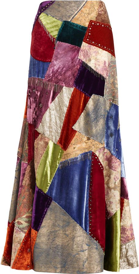 Ralph Lauren Bryleigh Patch Maxi Skirt#affiliatelink Patchwork Fashion, Ralph Lauren Style, Embellished Jeans, Upcycled Fashion, Patchwork Fabric, Ralph Lauren Collection, Patchwork Dress, Patchwork Designs, Cute Skirts