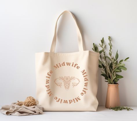 Midwife Tote Bag, Midwife Gift, Uterus Tote Bag, Gifts for Midwife Midwife Gift Ideas, Midwife Bag, In Gods Hands, Midwife Gift, Gods Hand, Tote Bags, Gift Ideas, Tote Bag, Sweatshirts