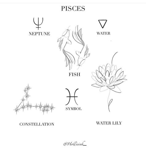 Zodiac Tattoos Pisces, Pisces Tattoo Designs, Astrology Tattoo, Horoscope Tattoos, Pisces Tattoos, Small Pretty Tattoos, Pieces Tattoo, Zodiac Sign Tattoos, Tattoos For Black Skin