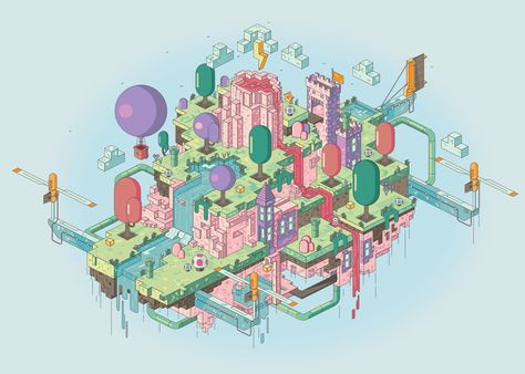 David wildish on Behance Isometric Island, Sky Island, Isometric Art, Isometric Illustration, Motion Graphics Design, Pixel Art Design, Affinity Designer, Skate Park, Project Photo