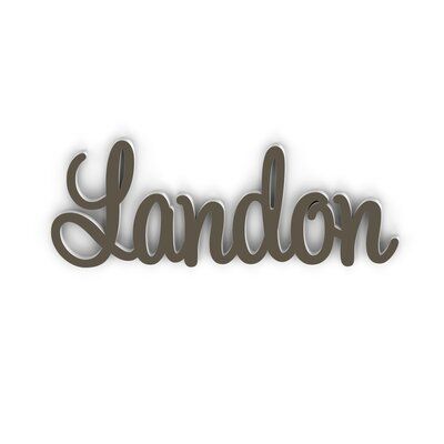 Add a unique name sign to your child's room. You can custom order this sign in any name. You can also order this sign as a last name or any other word! | East Urban Home Landon Personalized Letters Brown 5.0 x 11.0 in, Plastic | C002573437 | Wayfair Canada Landon Name, Unique Name, Youth Decor, Personalized Letters, Unique Names, Red Barns, Light Aqua, Still Water, Child's Room