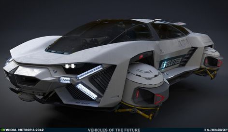 ArtStation - Hovercar, Ilya Zakharovskiy Hover Craft, Hover Car, Future Concept Cars, Future Transportation, Space Ship Concept Art, Flying Vehicles, Fantasy Horses, Flying Car, Spaceship Design