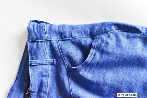 How To Alter Loose Jeans To One That Fits At The Waist : 5 Ways - SewGuide Alter Jeans Waist, Altering Jeans, Loose Jeans, 5 Ways, Sewing Hacks, Blue Jeans, Loose Fitting, Take That, Sewing