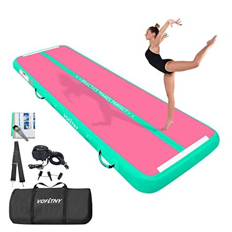 VOFiTNY All Purpose Gymnastics Mat 6.6/10/13/16/20 ft Sturdy Inflatable Tumble Track for Home/Gym Tumble Track, Tumbling Gymnastics, Gymnastics Mat, Tumble Mats, Gift Wishlist, Gymnastics Training, Gymnastics Mats, Gym Mats, Sport Gymnastics