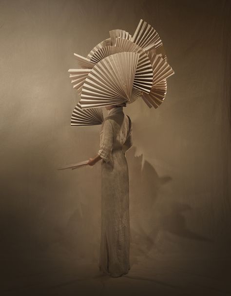 Ethereal Photographs Capture Mono Giraud’s Sculptural Garments Formed with Organic Materials | Colossal Paint Drop, Colossal Art, Fairy Clothes, Modern Crafts, Organic Materials, Historical Artifacts, Popular Culture, Banksy, Hand Fan