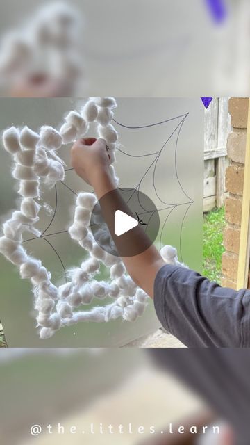 Tara Burns • The Littles Learn on Instagram: "🕸 Sticky Spider Web! 🕷 Grab out the clear contact and draw a spider web on one side…tape it to the wall or window and peel off the backing then use cotton balls to fill in the spider web! 

Follow @the.littles.learn for more fun activity ideas!!

#thelittleslearn #craftideasforkids #easycraftsforkids #easycraft ##easycrafts #sciencecrafts #steamactivities #activitiesfortoddlers #activitiesforkids #activitiesforchildren #preschoolactivities #kidshalloween #halloweencraft #halloweencrafts #halloweencraftsforkids #halloweencrafting #kidsactivitiesblog #kidsactivitiesathome #kidsactivityideas #halloweenactivities #halloweenactivitiesforkids" The Busy Spider Activities, Very Busy Spider Activities Preschool, Spider Activities Preschool, Very Busy Spider Activities, Busy Spider Activities, Draw A Spider Web, Draw A Spider, Spider Activities, The Very Busy Spider