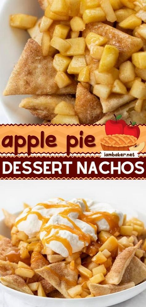 Impressive Thanksgiving Desserts, Dessert Nachos Recipe, Caramel Apple Nachos, Apple Pie Desserts, Dessert Nachos, Apple Nachos, Thanksgiving Sweet Treats, Apple Recipe, Apple Recipes Easy