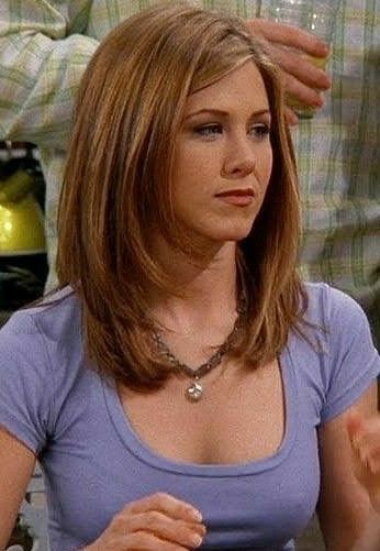 Jennifer Aniston Hair Mid Length, Rachel Green Haircut Layers, 90s Medium Length Hair, Straight Hair Haircuts, Jen Aniston Hair, The Rachel Haircut, Aniston Jennifer, Rachel Green Hair, Rachel Haircut