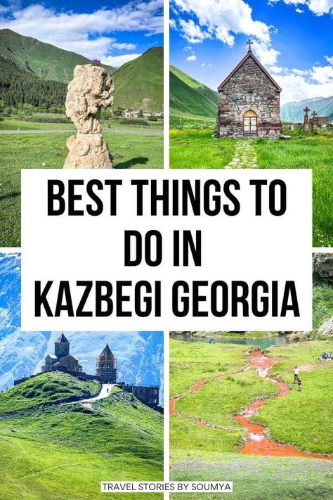 Best Things To Do In Kazbegi Georgia - A Non-Hiker's Guide Kazbegi Georgia, Georgia Travel Guide, Mexico Destinations, Georgia Travel, Germany And Italy, Hiking Destinations, Mountain Town, Vietnam Travel, Future Travel