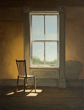 realism painting chair window Jendela Vintage, Contemporary Realism, Window Drawing, Interior Paintings, Realism Painting, Painted Chairs, Realistic Paintings, Fine Artist, To Infinity And Beyond