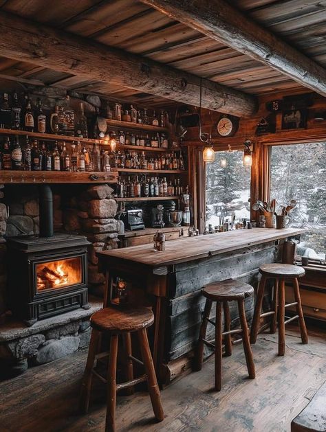 Barbershop Design Interior, Cozy Cabin In The Woods, Pub Interior, Barbershop Design, Cabin Style, House Restaurant, Cozy Cabin, Cabins In The Woods, Ranch House