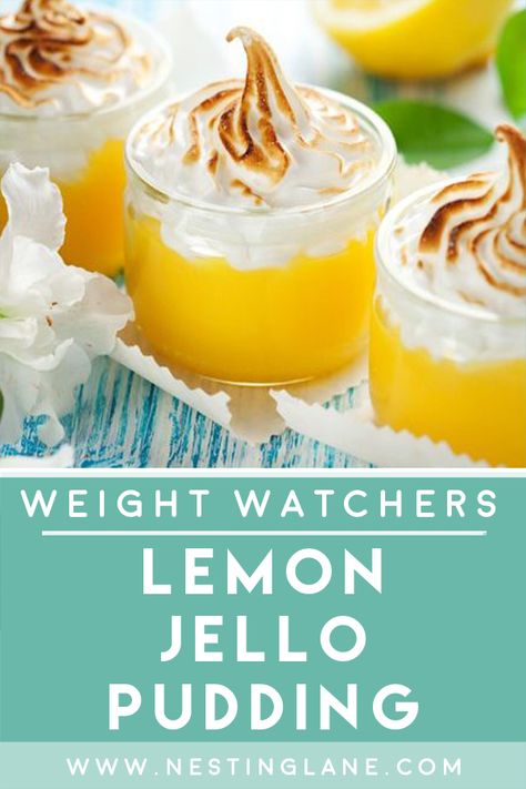 Weight Watchers Lemon Jello Pudding Recipe. An easy and refreshing guilt-free dessert. Made with sugar-free vanilla pudding mix, sugar-free lemon gelatin, water, and fat-free cool whip. Quick and easy 15 minute recipe. This is a great option for summer. Customize this recipe by using your favorite flavor of sugar-free gelatin. Fat free, low carb, low sodium, and low calorie. This dessert is the perfect treat. MyWW Points: 1 Blue Plan and 1 Green Plan, 1 WW Freestyle Points and 1 Smart Point. Jello Pudding Recipes, Ww Deserts, Sugar Free Vanilla Pudding, Low Cal Dessert, Jello Dessert Recipes, Low Fat Desserts, Low Sugar Desserts, Lemon Jello, Sugar Free Jello