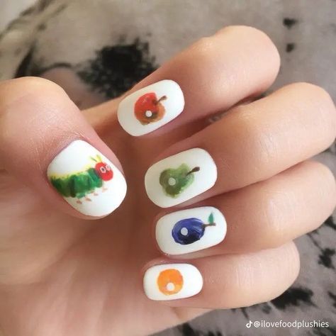 Cute Nail, Really Cute Nails, The Very Hungry Caterpillar, Very Hungry, Very Hungry Caterpillar, Hungry Caterpillar, Minimalist Nails, Nail Art Ideas, Dream Nails