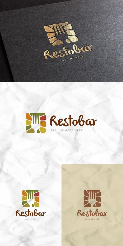 Restobar Logo Template — Adobe Photoshop, Adobe Illustrator #fork  #gold #restaurant • Download unlimited items on Envato Elements ⭡ Restobar Logo, Gold Restaurant, Elevator Design, Envato Elements, Restaurant Interior, Photoshop Adobe, Love Design, Logo Templates, Adobe Photoshop