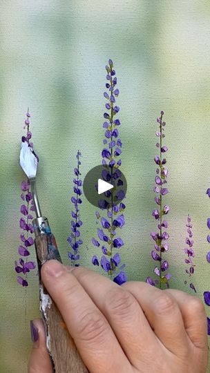 7.1K views · 1.1K reactions | Lupines galore right now, my favourite time of year for wildflowers 🥰🪻💜
.
.
.
.
#lupines #wildflowers #acrylicpainting #artist #paintingprocess #bees | Sarah Mcdonald Artwork | French Fuse · Space Fox Gloves Flower, Fox Glove, Sarah Mcdonald, Painting Flowers Tutorial, Flowers Tutorial, Sketch Books, Painting Flowers, 1k Views, Painting Process