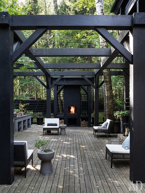 Black Pergola, Pergola Carport, Beautiful Outdoor Living Spaces, Carport Designs, Wood Pergola, Pergola Design, Backyard Pergola, Pergola Plans, Pergola Kits