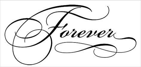 Nothing Is Forever Tattoo, Forever Tattoo Fonts, Forever Tattoo Design, Forever Tattoo Ideas, Forever Calligraphy, Forever Tattoos, Forever Drawing, Cursive Numbers, Always Tattoo