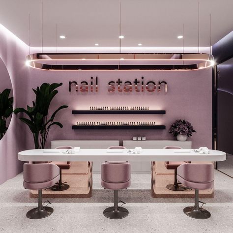 Ideas Decoracion Salon, Beauty Shop Decor, Ruangan Studio, Saloon Decor, Nail Salon Interior Design, Beauty Salon Interior Design, Nail Salon Interior, Beauty Room Salon, Esthetician Room Decor