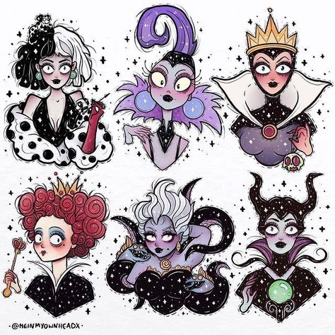 Disney Villains Drawings, Villans Disney, Maleficent Art, Evil Disney, Disney Villain, Disney Villains Art, Pinturas Disney, Disney Tattoos, Evil Queen