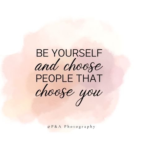 ✨ At P&A Photography, we believe in the power of authenticity and genuine connections. Life is too short to be anyone but yourself, and it’s even better when you surround yourself with people who appreciate and choose you for who you truly are. 💖 When you embrace who you are and attract those who value you, your inner light shines through. This is exactly what we aim to capture in every photo session - the real, beautiful, and unique you. 📸 We take pride in creating a comfortable environmen... You Are Perfect The Way You Are, Be Who You Are For Your Pride, Choose People Who Choose You Quotes, Be Your True Self, Surround Yourself With People Who, Surrounded By Love, Surround Yourself With People, Genuine People, Qoutes About Love