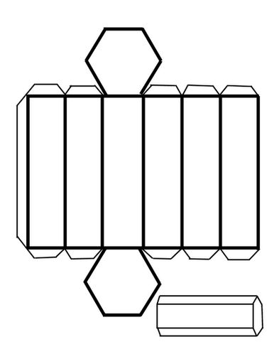 Material educativo para maestros: Plantillas para elaboras cuerpos geometricos Hexagonal Prism Template, Prisma Hexagonal, Prism Pattern, Printable Shapes, Packaging Template Design, Woodworking Tools Workshop, Shape Templates, Geometric Solids, Shapes Activities