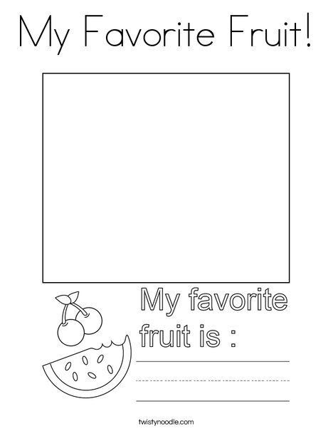 My Favorite Fruit Coloring Page - Twisty Noodle Kiwi Activities For Preschool, I Like Fruits Worksheet, Fruits Theme Preschool, Fruits Worksheet For Grade 1, Fruit Lesson Plans Preschool, My Favorite Color Worksheet, Fruit Activity For Preschool, Fruit Worksheets Preschool, Fruits Activity For Preschool