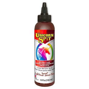 Unicorn Spit Squirrel Unicorn Spit, Blue Thunder, Jasmine Scent, Blue Gel, Glaze Paint, Metal Fabric, Water Based Stain, Gel Stain, Container Size