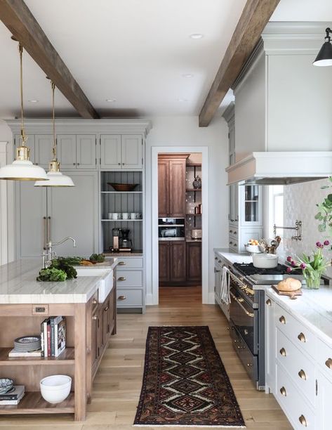 Park and Oak Hinsdale Kitchen // neutral cabinet paint colors for kitchens from the Grit and Polish Neutral Cabinets, Pretty Kitchen, Home Luxury, Kitchen Trends, Building A New Home, Large Kitchen, Wood Flooring, Kitchen Colors, White Cabinets